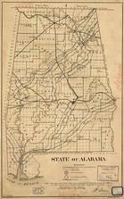 Alabama 1866 State Map